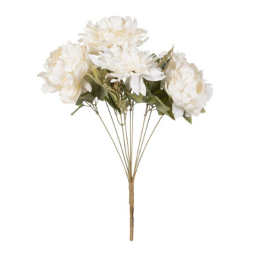 Bouquet Mixte Blanc Pvc - Tissulaire 41cm