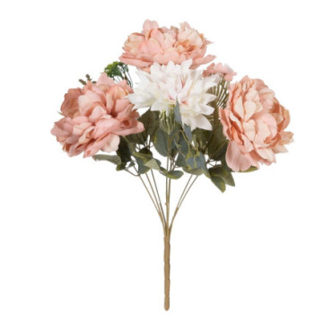 Bouquet Mixte Rose Pvc - Tissulaire 41cm