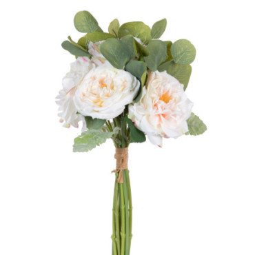 Bouquet Roses Blanc Artificiel 20x23x41cm