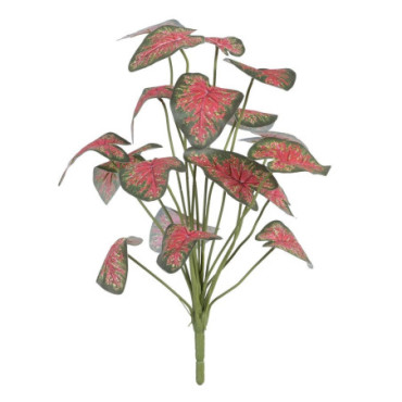 Branche Caladium Rouge - Vert Pvc 39x34x44cm