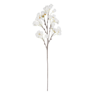 Branche Roses Blanc Nailon Décoration 110cm