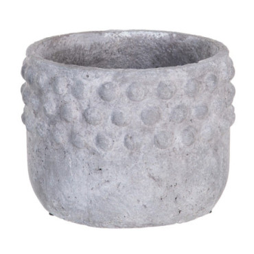 Cache-Pot Gris Résine Décoration 31,50x31,50x23,50cm