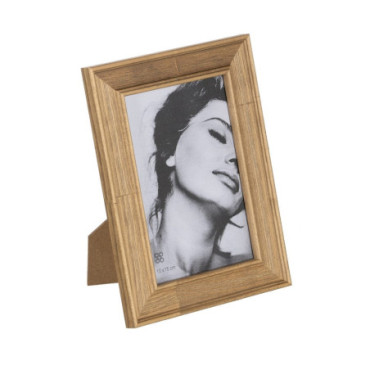 Cadre Photos 10X15 Marron Bois 14,50x1,50x20cm