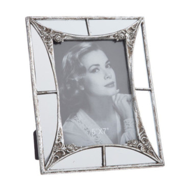 Cadre Photos 13X18 Miroir Argent 19,80x2,10x24,80cm