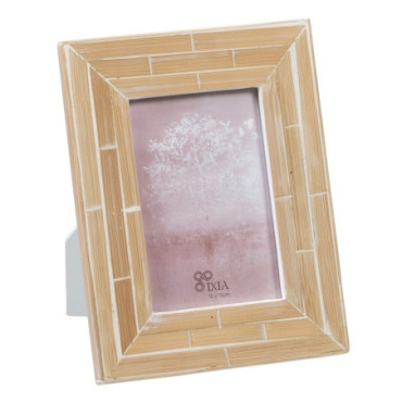 Cadres Photo 10X15 Beige Bambou / Mdf 17x1x22cm