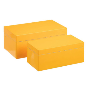 Boites Jaune Mdf - 35x20x15cm Set de 2