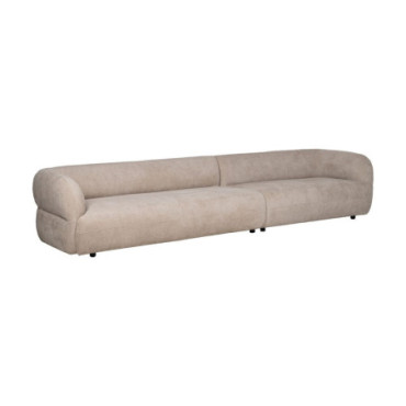 Canapé Module Droit Beige Étoffe Salon 151x92x65cm