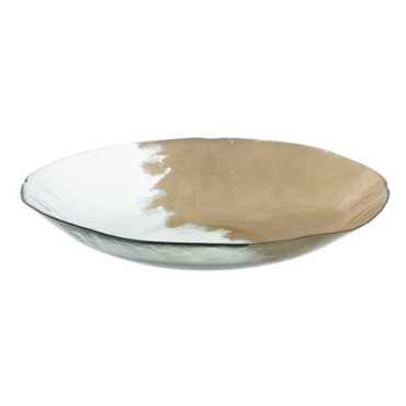 Centre de Table Dorado Cristal Décoration 39x39x6,50cm