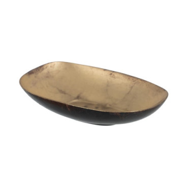 Centre de Table Marron - Noir Cristal 16,50x25x5,20cm