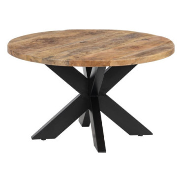 Centre de table Naturel - Noir Bois - Fer Mango 80x80x45cm