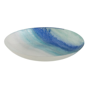 Centre de Table Plateau Multicolore Verre. 50x50cm