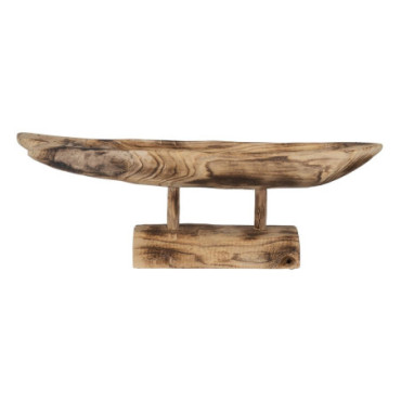 Centre de Table Poisson Bois Paulonia 76x13x26cm