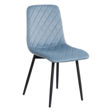 Chaise Bleu Glace Mdf - Métal 44x55x86cm