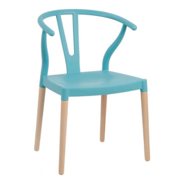 Chaise Bleu Pp - Bois 46x42x78,50cm