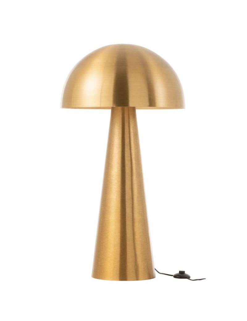 Lampe champignon en métal doré et noir
