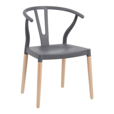 Chaise Gris Pp - Bois 46x42x78,50cm