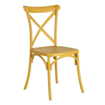 Chaise Jaune Polypropylène 48,50x43x91cm