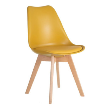 Chaise Jaune Polypropylène 49x43x84cm