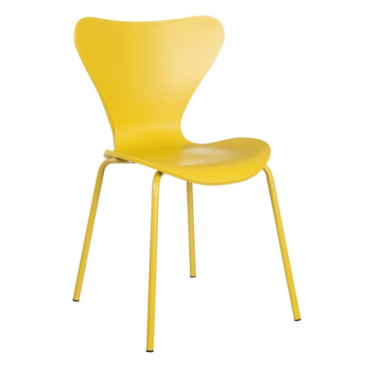 Chaise Jaune Pp/Metal 46,50x50x83cm