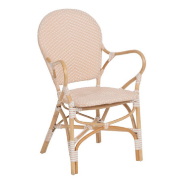 Chaise Les Bras Naturel - Beige Rattan 57x62x90cm