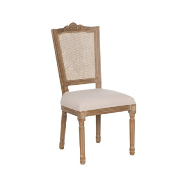 Chaise Naturel - Blanc Bois - Rattan Salon 44x48x98cm