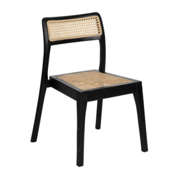 Chaise Naturel - Noir Bois Contract 55x53x79,50cm