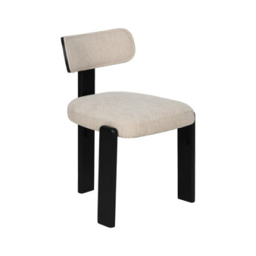 Chaise Noir - Blanc Bois 52x53x77cm