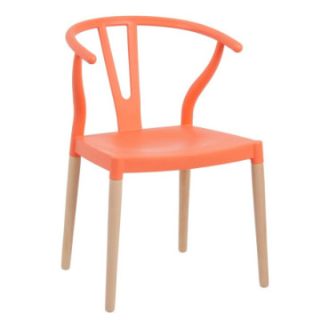 Chaise Orange Pp - Bois 46x42x78,50cm