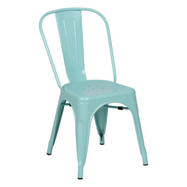 Chaise Turquoise Métal Dallas Industriel 45x52,50x85cm