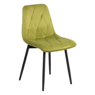 Chaise Vert Mdf - Métal 44x55x86cm