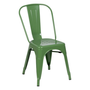 Chaise Vert Métal Dallas Industriel 45x52,50x85cm