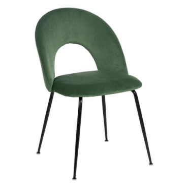 Chaise Vert Tissu - Métal Contract 49x60x81cm