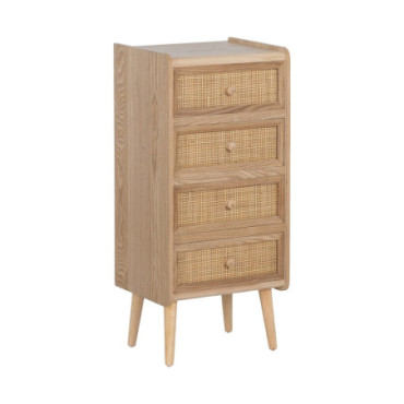 Chiffonnier Naturel Paulonia - Mdf Bois 40x30x87cm