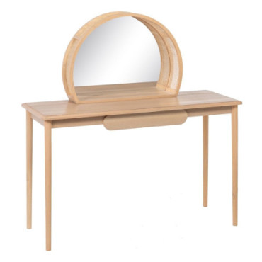 Coiffeuse Miroir Naturel Dm Bois 120x46x74,50cm