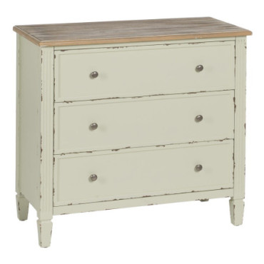 Commode Beige Bois 90x42x85cm