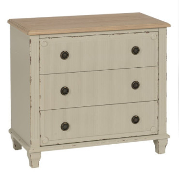 Commode Crème Bois 80x38x73cm