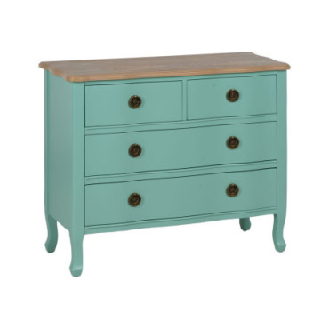 Commode Turquoise Bois 93x38x78cm