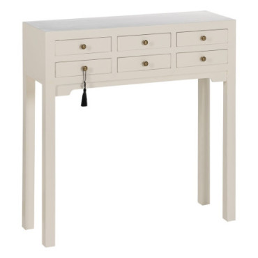 Console Blanc Bois 85x26x85cm