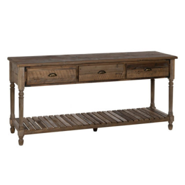 Console Marron Bois 184,50x50x86,80cm