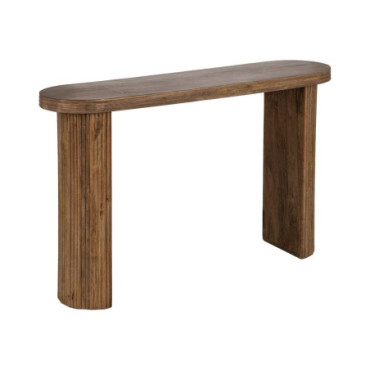 Console Marron Bois De Manguier Entrée 135x35x80cm