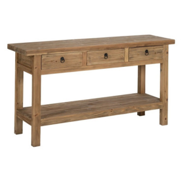 Console Naturel Bois De Pin Entrée 170x45x91cm