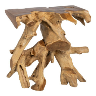 Console Naturel Bois De Teck Entrada 80x40x80cm