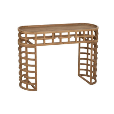 Console Naturel Mdf - Bois 120x35x76cm