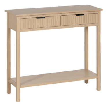 Console Naturel Mdf - Bois 90x30x81cm