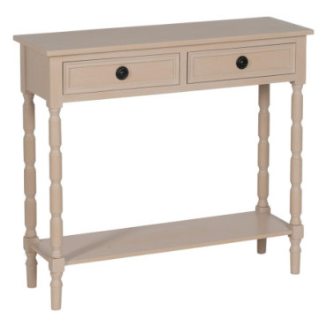 Console Naturel Mdf - Bois 90x30x81cm