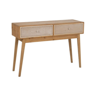 Console Naturel Mdf - Bois Gerel 115x37x80cm