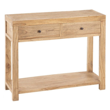 Console Naturel Mindi Bois Entrée 100x35x85cm