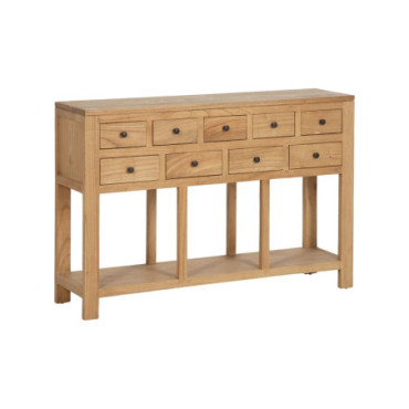 Console Naturel Mindi Bois Entrée 120x30x80cm