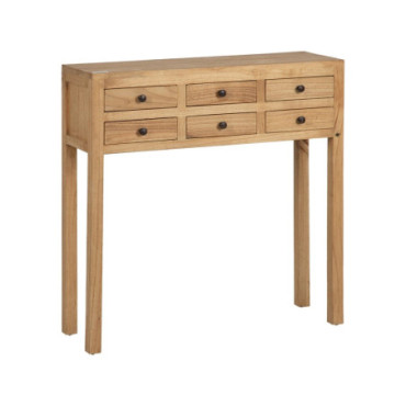 Console Naturel Mindi Bois Entrée 85x26x85cm