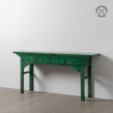 Console Vert Bois - Mdf 178x38x85cm